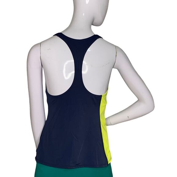 Tommy Hilfiger Swimsuit Top Racerback  Tankini Blue and Yellow Size M - Picture 4 of 11